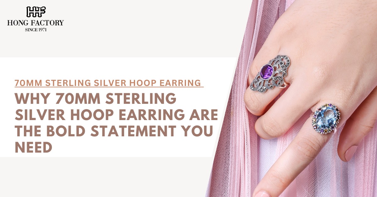70mm Sterling Silver Hoop Earring