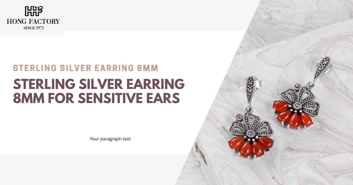 Sterling Silver Earring 8mm