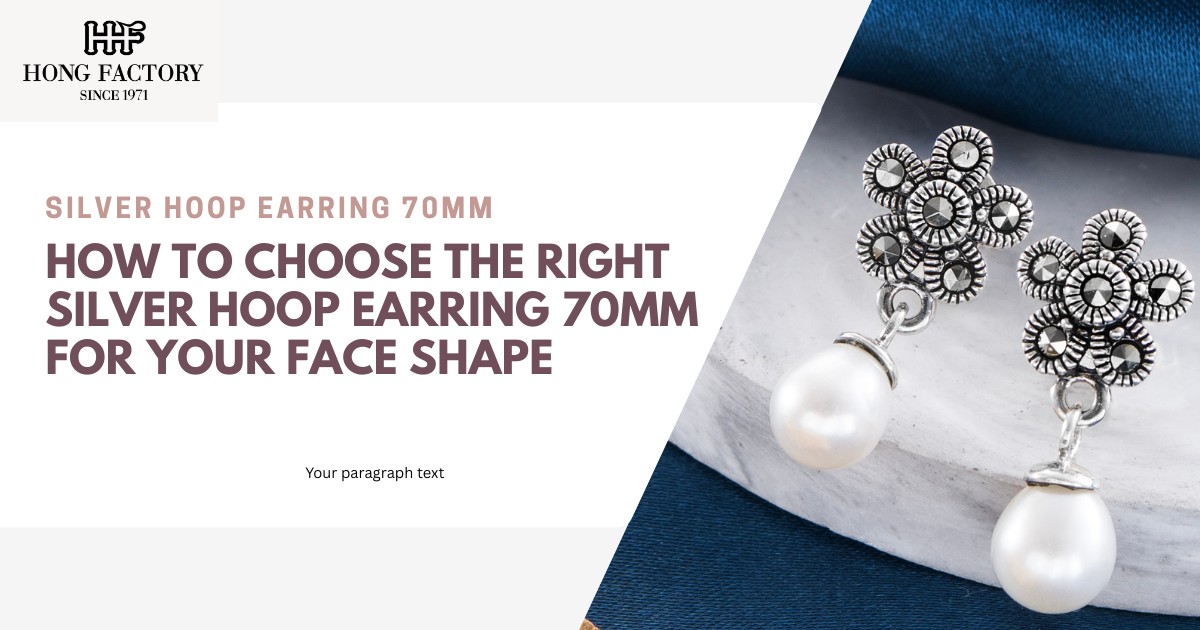 Silver Hoop Earring 70mm
